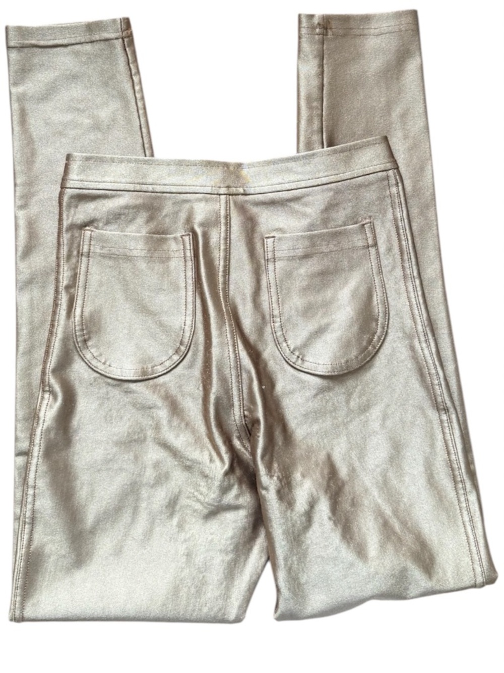*Damaged* Y2K  American Apparel High Rise Gold Disco Pants - Picture 5 of 15